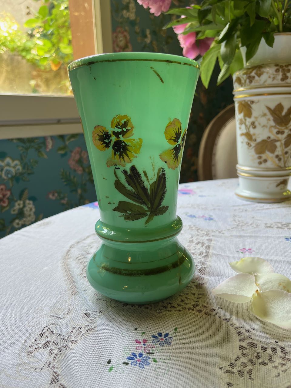 fa4637 pale green milk vase french vase