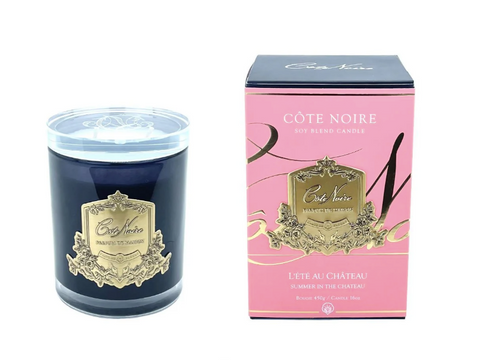 (CN14) Summer in the Chateau , candle with crystal lid 450gm