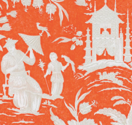 Silk Road Toile Mandarin Cocktail Napkins - 20 Per Package