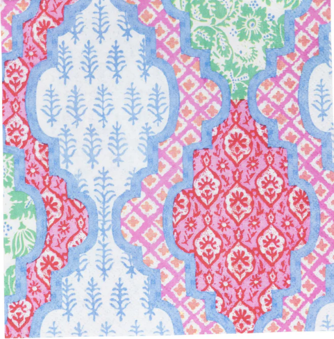 Provencale Cotton Pink Multi  luncheon  paper napkins ( set of 20)