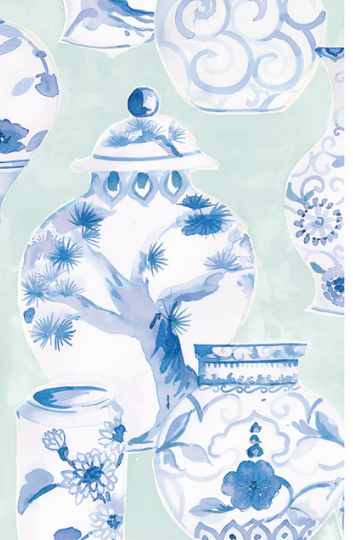 Glazed Porcelain Celadon Guest towel,  luncheon rectangle  paper napkins ( set of 20)