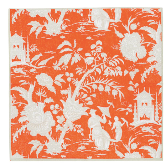 Silk Road Toile Mandarin Luncheon Napkins - 20 Per Package