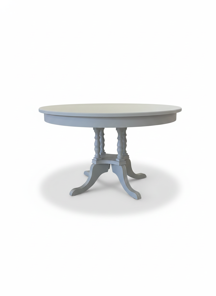 fa976 Round pedestal extendable table