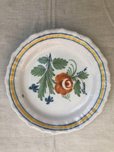 fa904 faince French antique plate, 1800's