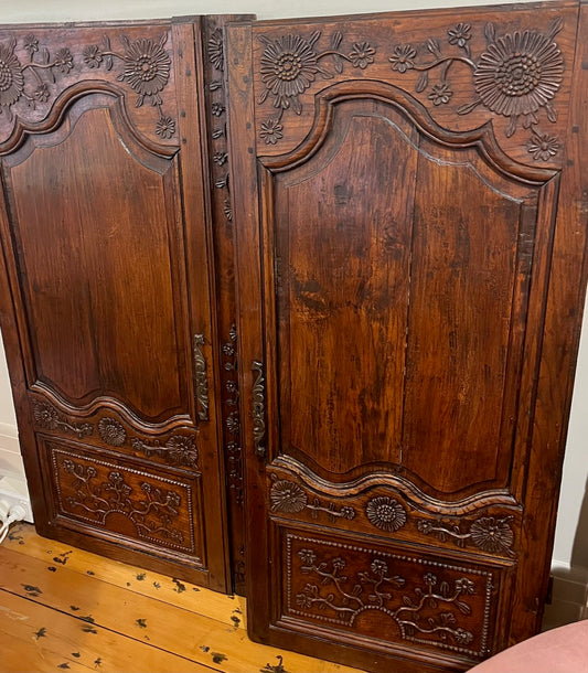 fa3770 Antique french pantry doors (pair)