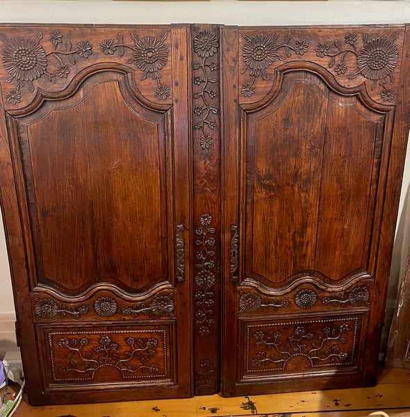 fa3770 Antique french pantry doors (pair)