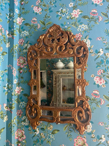 fa3525 Gold French antique mirror