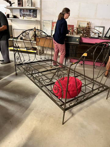 fa3611 French metal campaign bed